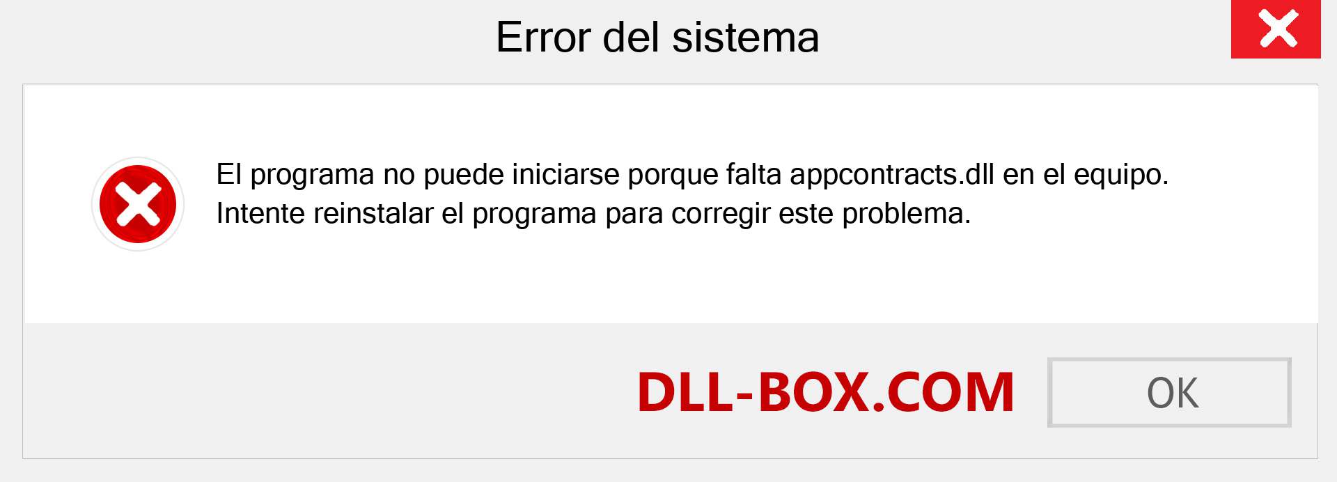 ¿Falta el archivo appcontracts.dll ?. Descargar para Windows 7, 8, 10 - Corregir appcontracts dll Missing Error en Windows, fotos, imágenes